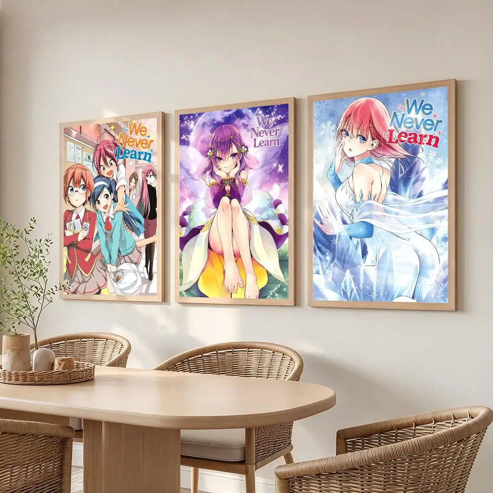anime We Never Learn BOKUBEN Poster Poster HD Frameless Creamy Style Home Decor Wall Art for Living Room Bedroom Gift