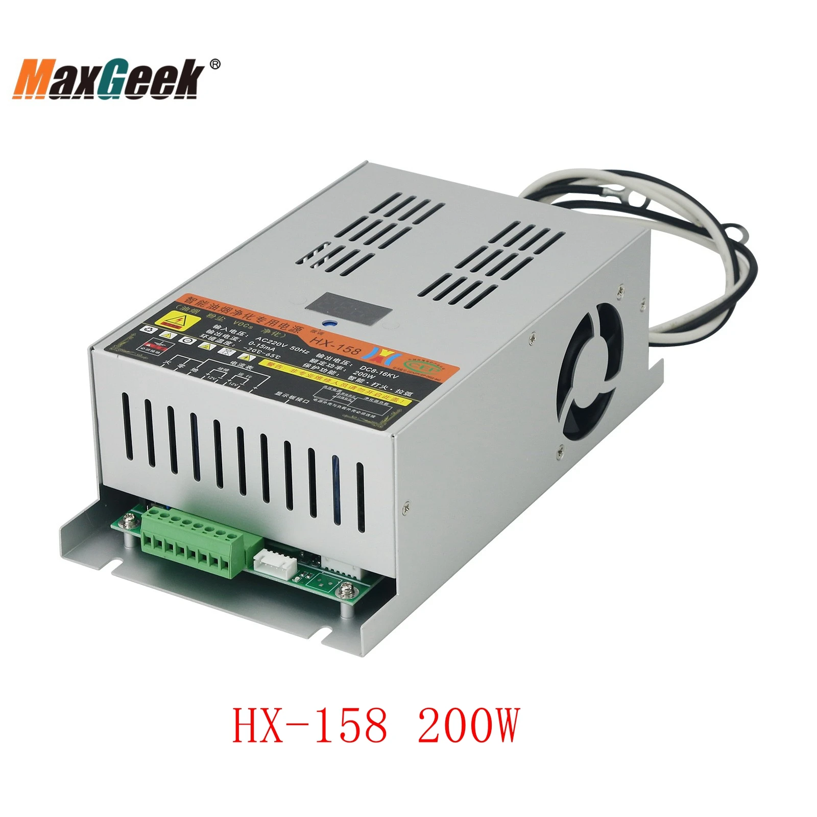 Maxgeek HX-200w 200W 300W 500W High Voltage Power Supply with DC9-16KV Output Voltage for Oil Fume Purifier Oil Mist