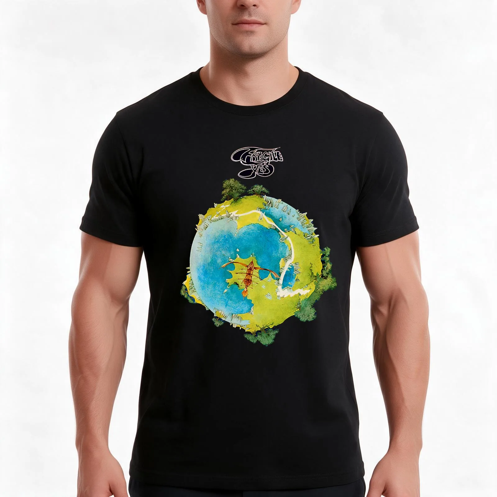 prog musican band T-Shirt, Summer Casual Cotton Tee, Oversized Streetwear Tops, Vintage Graphic Print, Loose Fit Short Sleeve