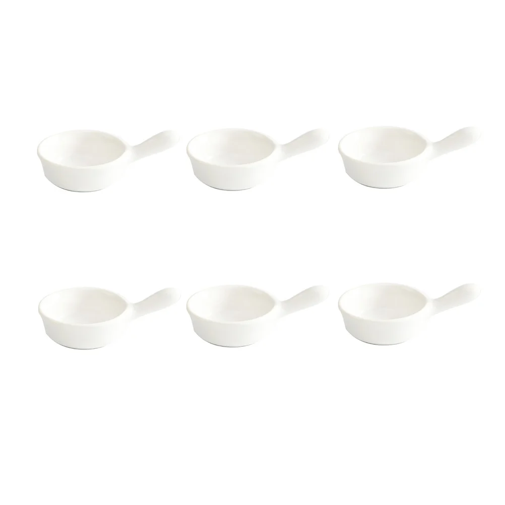 

6Pcs Ceramic Sauce Dishes for Appetizers Condiment Holder Easy Clean Sauce Dipping Dish Seasoning Holder