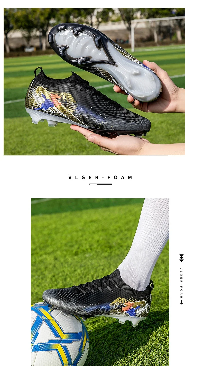 Neue Herren Fußballschuhe Trainingsschuhe Fußballschuhe mit langen Stollen Ultraleichte Fußballschuhe FG Rutschfeste Outdoor-Schuhe Dropshipping – Detail 16