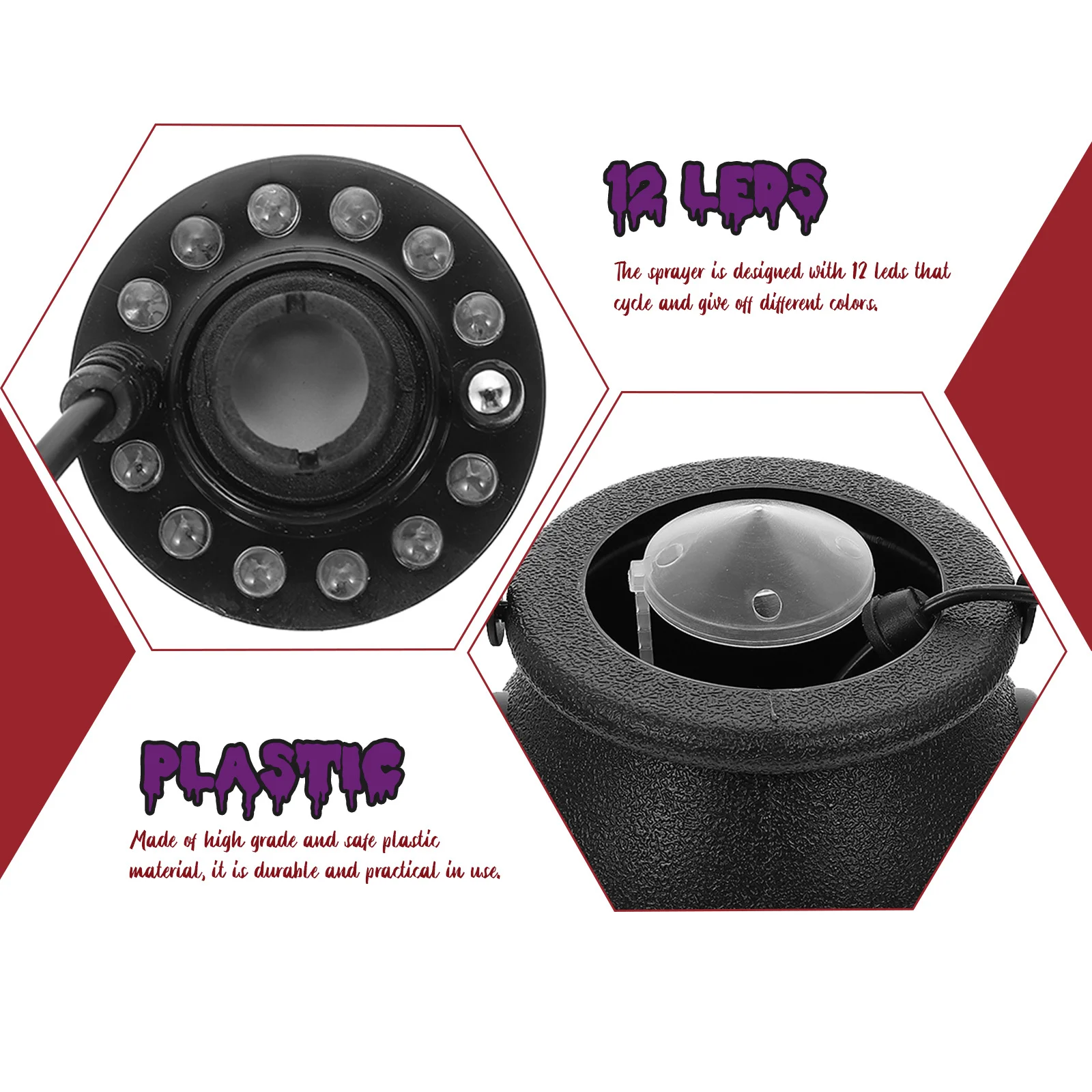 

1Set Halloween Mist Maker LED Fogger Witch Cauldron Low Water Sensor Creepy Party Haunted Decor Halloween Mist Maker