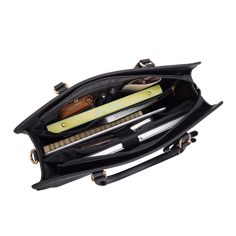 Women's Large Capacity 15.6 Inch Laptop Briefcase Multi-Functional Tote Handbag Shoulder Crossbody Work Bag