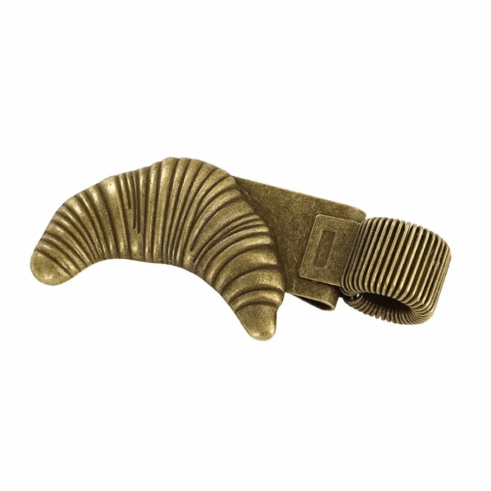 Portable Croissant Shape Bakery Pen Clip Vintage Elegant Metal Pen Clip Holder Non-Slip Loop Pen Organizer Notebooks