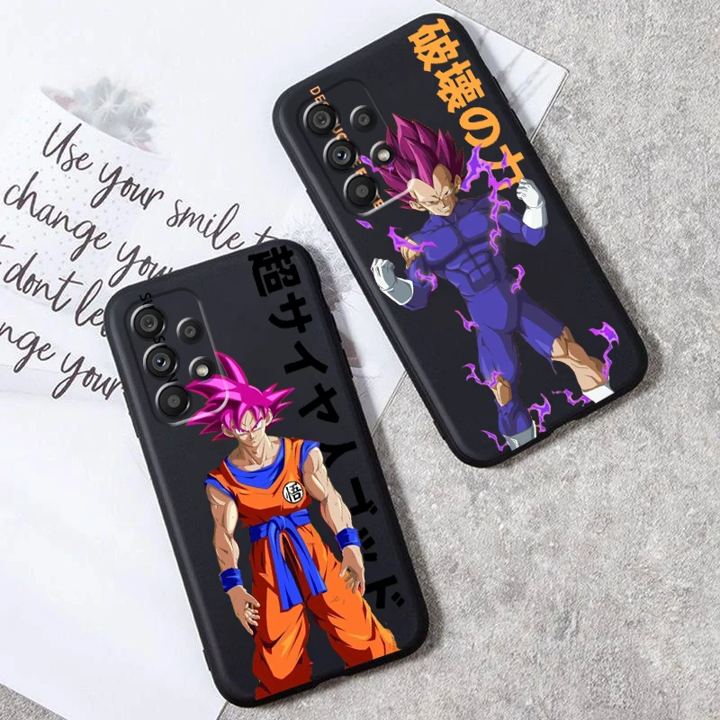 Comics D-Dragon Ball Z For Samsung A53 A52 A33 A32 A51 A71 A21S A13 A73 A50 A22 A23 A03 A72 A54 A12 5G Black Cover Phone Case