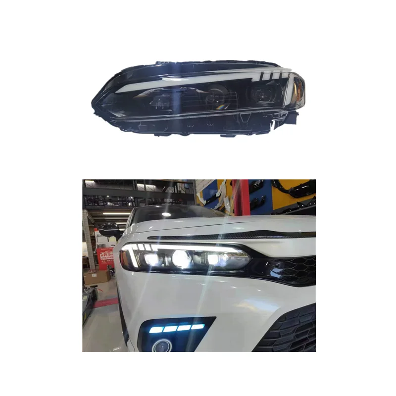 

Headlights Projector Lens Dynamic Signal Drl For Honda Civic 11th Gen Upgrade LED Honda Civic 2022 Headlight