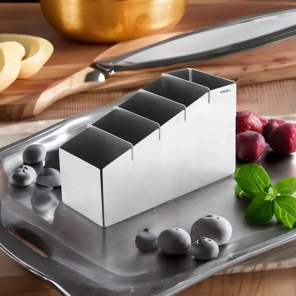 5 Divisions-Inox Cutlery Organizer Holder for Buffet