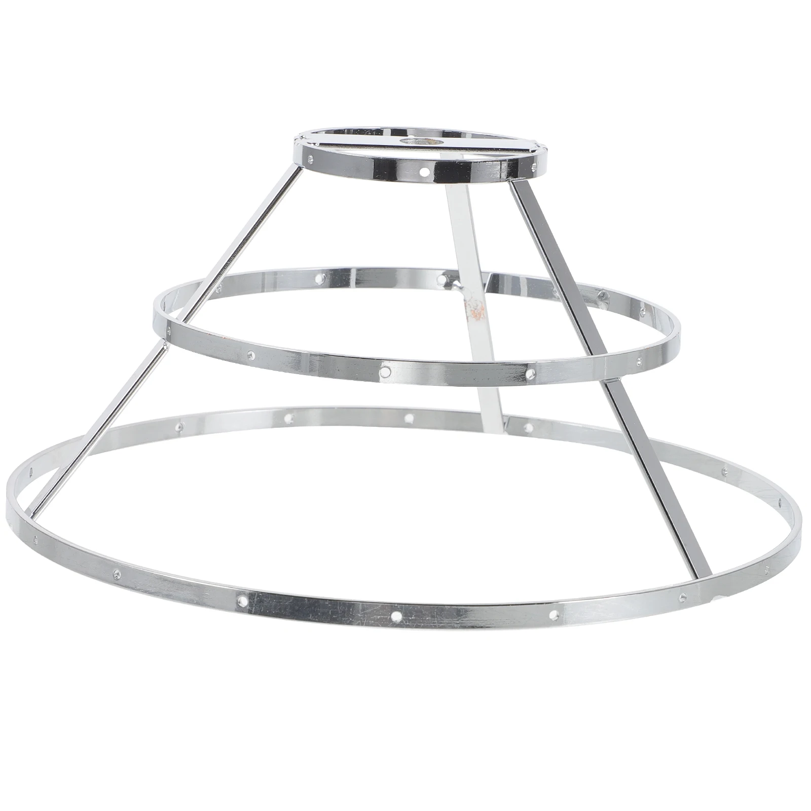 

DIY Chandelier Stand 19cm Diameter 3 Layers Silver Gold Metal Lampshade Frames Pendant Shade Rack Wire Hoop Accessories