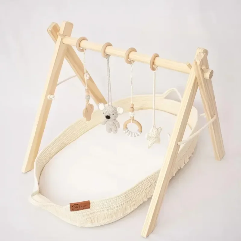 

Baby changing basket and diaper box - cotton rope changing table with thick foam mattress and waterproof mattress