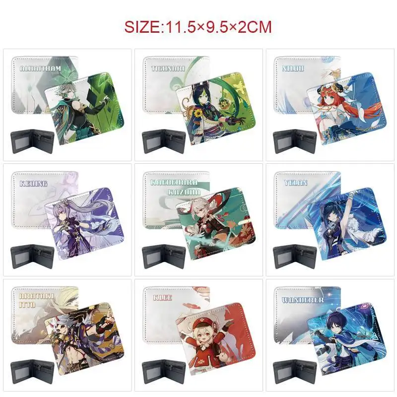 Hot-Selling Genshin Impact Game 80% Off Wallet Alhaed Wanderer Nilu Merchandise Coin Purse Card Holder Anime