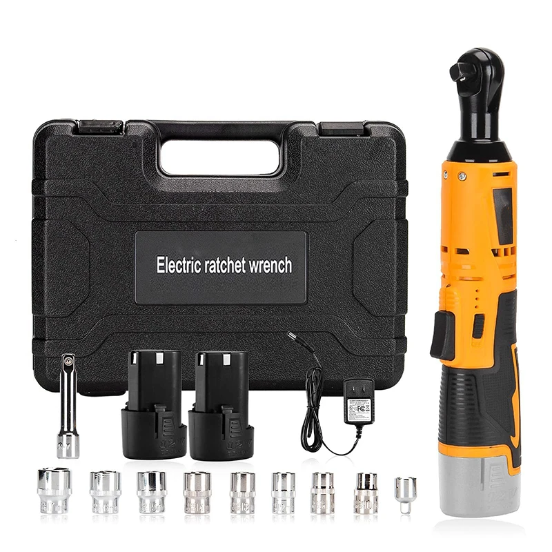 Rechargeable12V Electric Wrench Electric Ratchet Set Angle Drill Screwdriver To Remove Screw Nut Automobile Maintenance Tools
