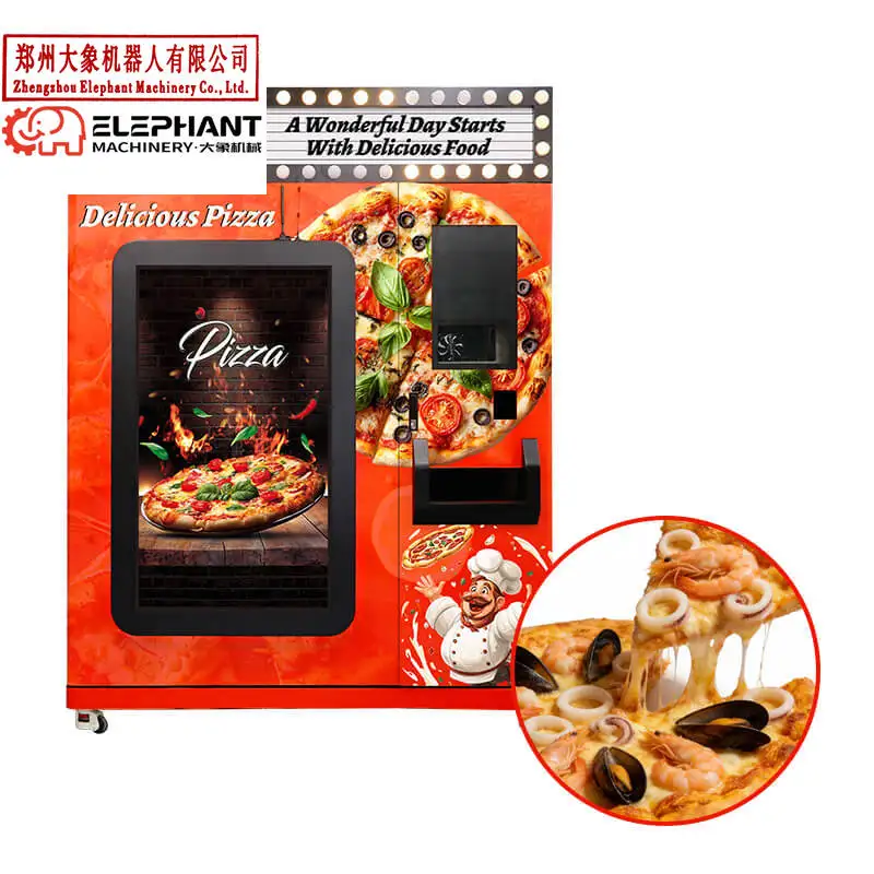 Customized Metal Steel Frozen Pizza Automatic Outdoor Coin Operated Vending Machine