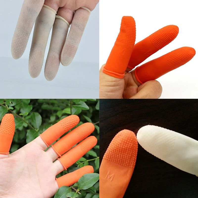 

20/50/100pcs Disposable Anti Static Rubber Latex Finger Cots Eyebrow Extension Gloves Practical Off Tool Accessories