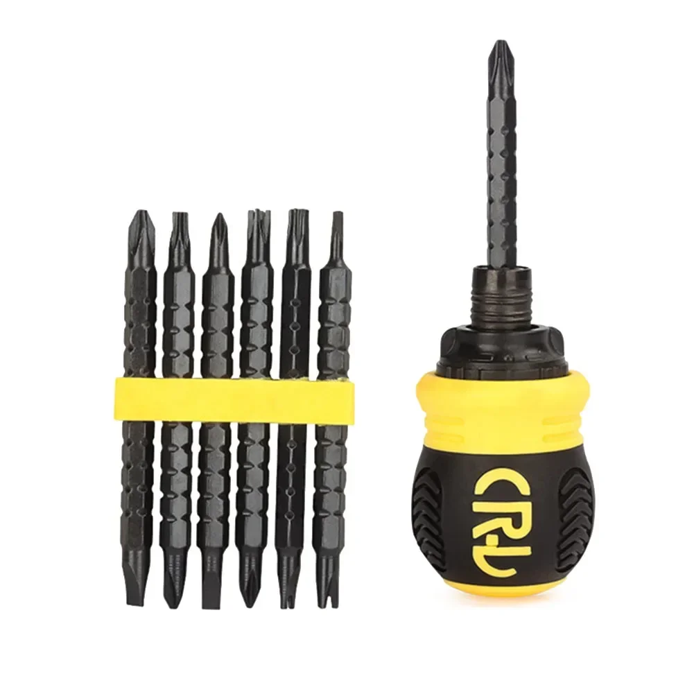 Ratchet Screwdriver Kit Dual-purpose Batch Head 75*40mm 82mm Bit Telescopic Labor-Saving For Disassemble Screws Manual Tools