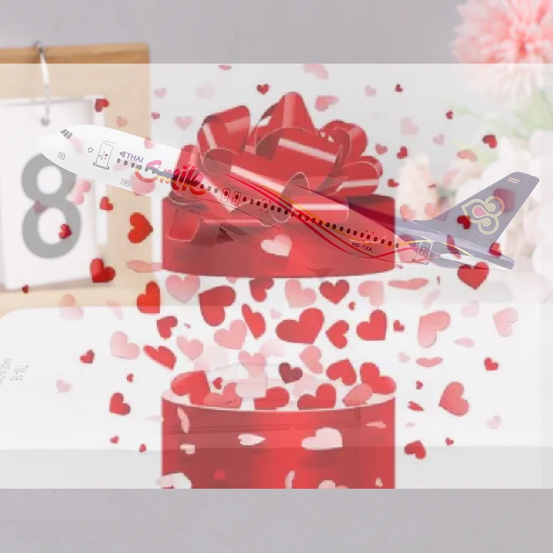 

Металлическая модель самолета 16 см, реплика Thai Smile 320, масштабная авиамодель, литая миниатюра, декор для дома и офиса, игрушка, подарок