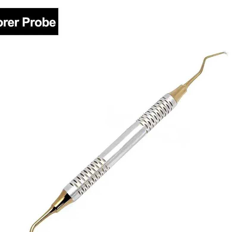 

3pcs/set Stainless Steel Dental Mouth Mirror Explorer Probe Blade Straight Handle Instruments Dentist Teeth Cleaning Tools