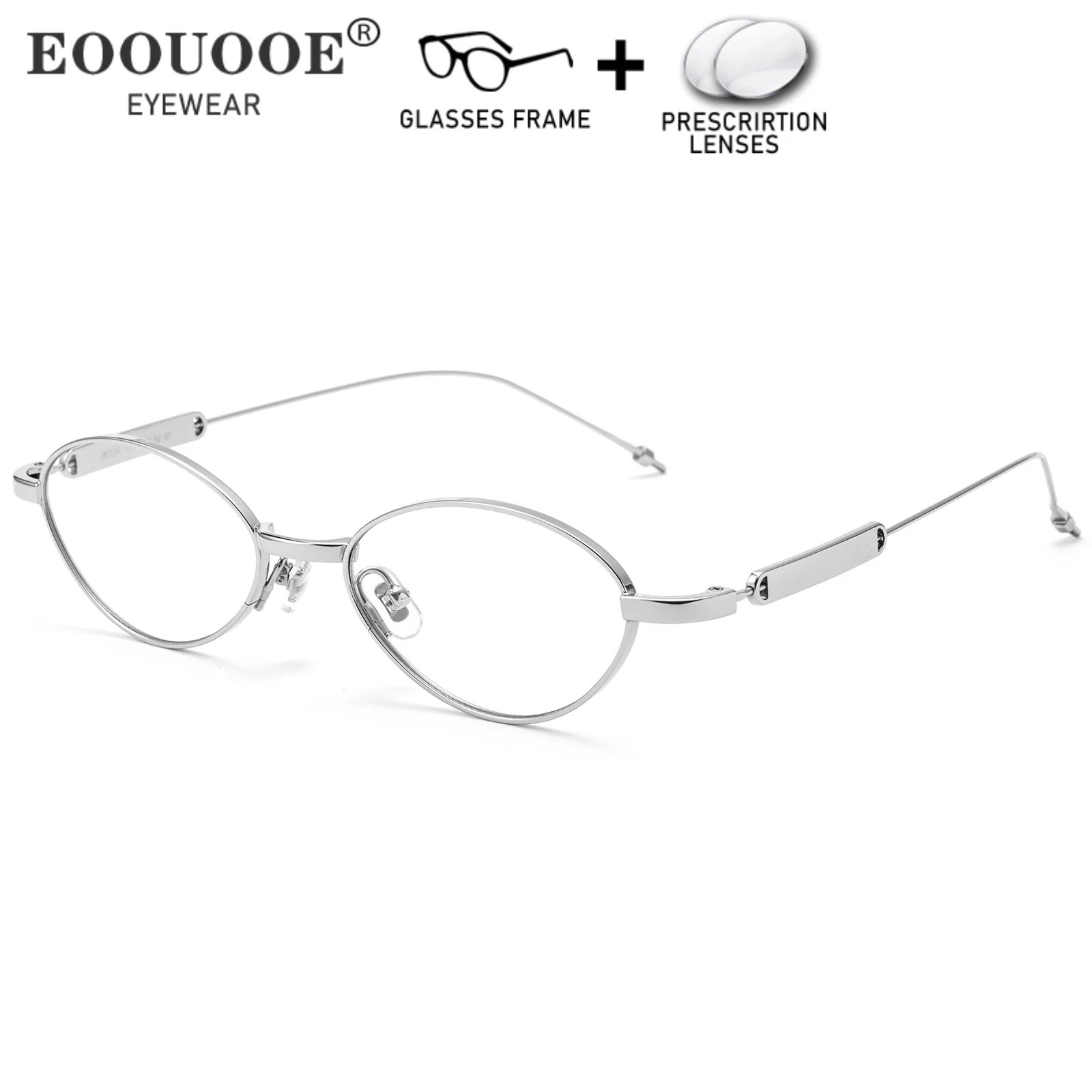 

Fashion Oval Optical Eyewear Women Titanium Prescription Glasses -1.50 Myopia Progressive Recipe Lenses Eyeglasses Oval Ocular