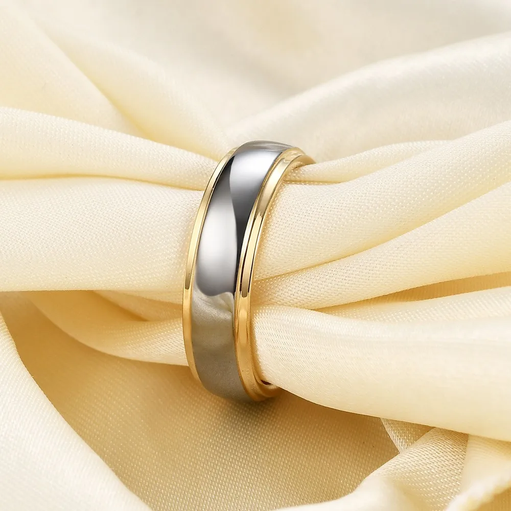Klassischer 4/6 mm Wolfram-Herrenring, beidseitig gebogen, Roségold, Edelstahlring für Frauen, Ehering, Paare, Schmuckzubehör – Detail 3