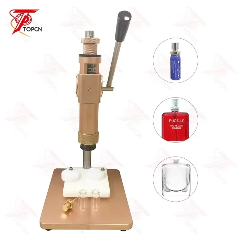 Manual Glass Perfume Bottle Crimping Machine Aerosol Sprayer Capping Equipment Collar Press Packaging Tool for Small Batch