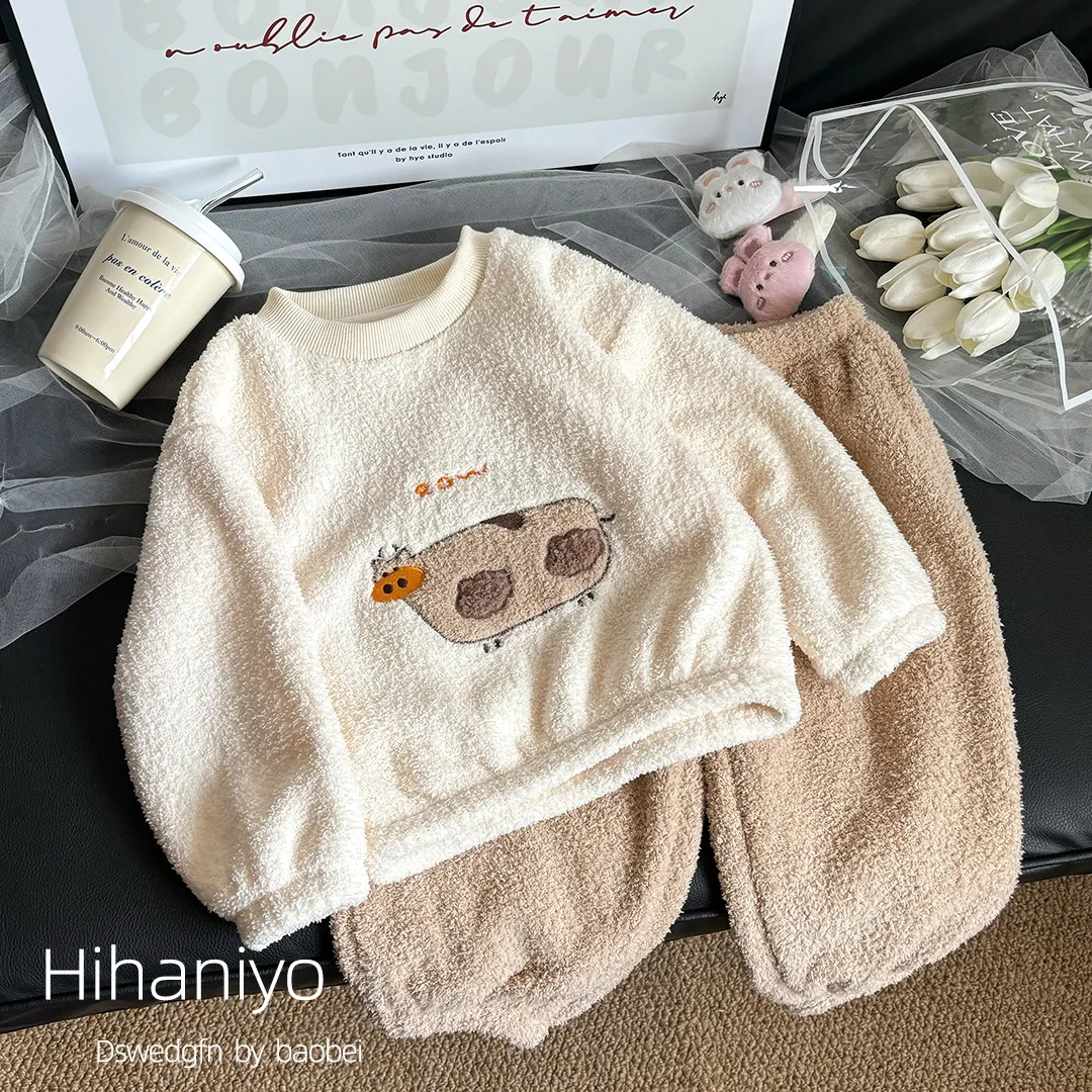 Fall Winter Style 2PCS SETS Chic kids' sets and outfits for Little Sweet Girls Clothes Solid Color Long Sleeve Wear