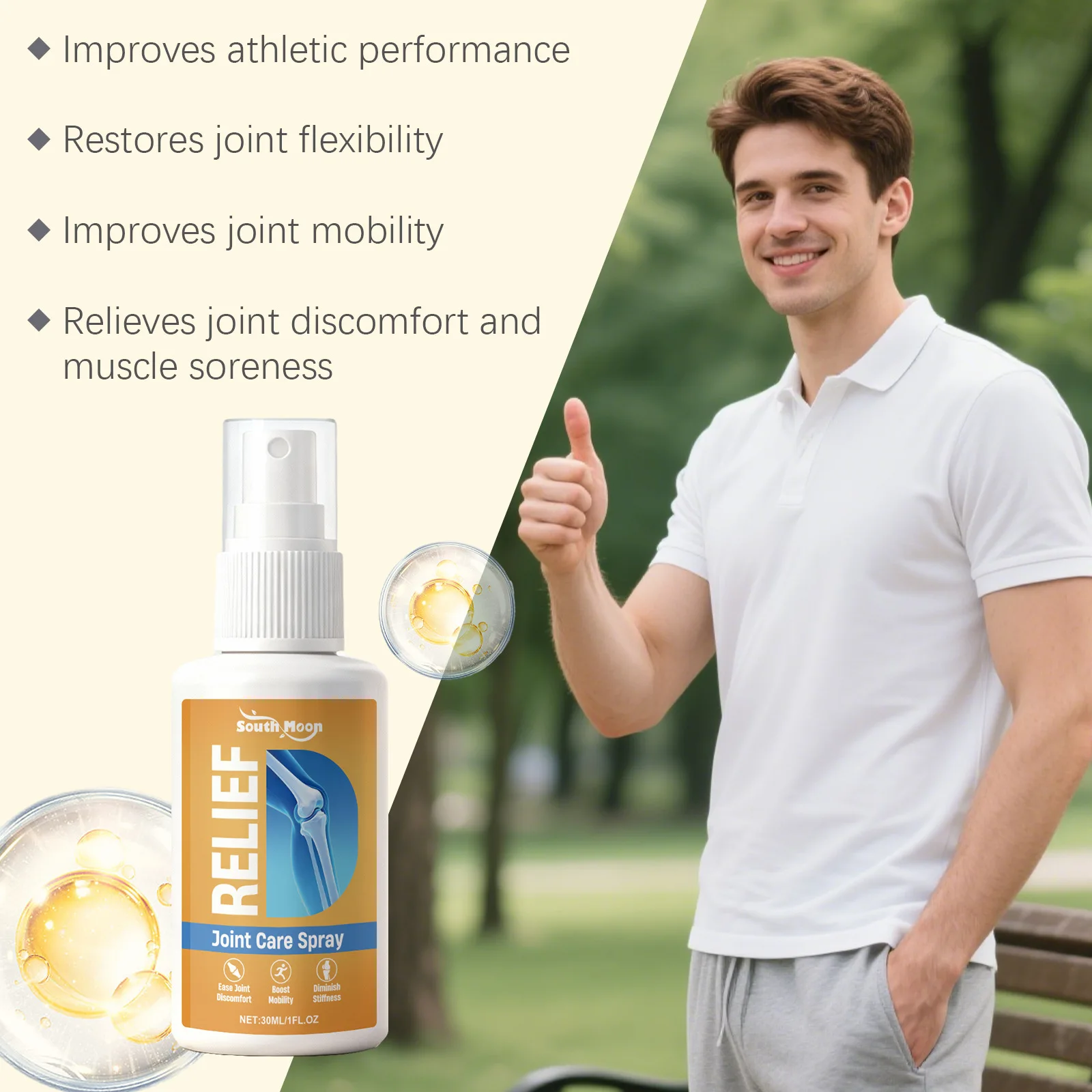 South Moon Joint Relief Spray Improve Joint Flexibility Mild Relieve Physical Stress Reducing Muscle Discomfort Body Care Sprays