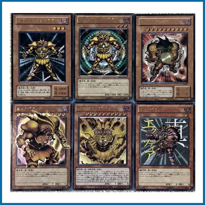 Anime yu-gi-oh DIY ACG tarjetas sexis Exodia el prohibido una tarjeta coleccionable juguetes para niños regalo de cumpleaños de Navidad
