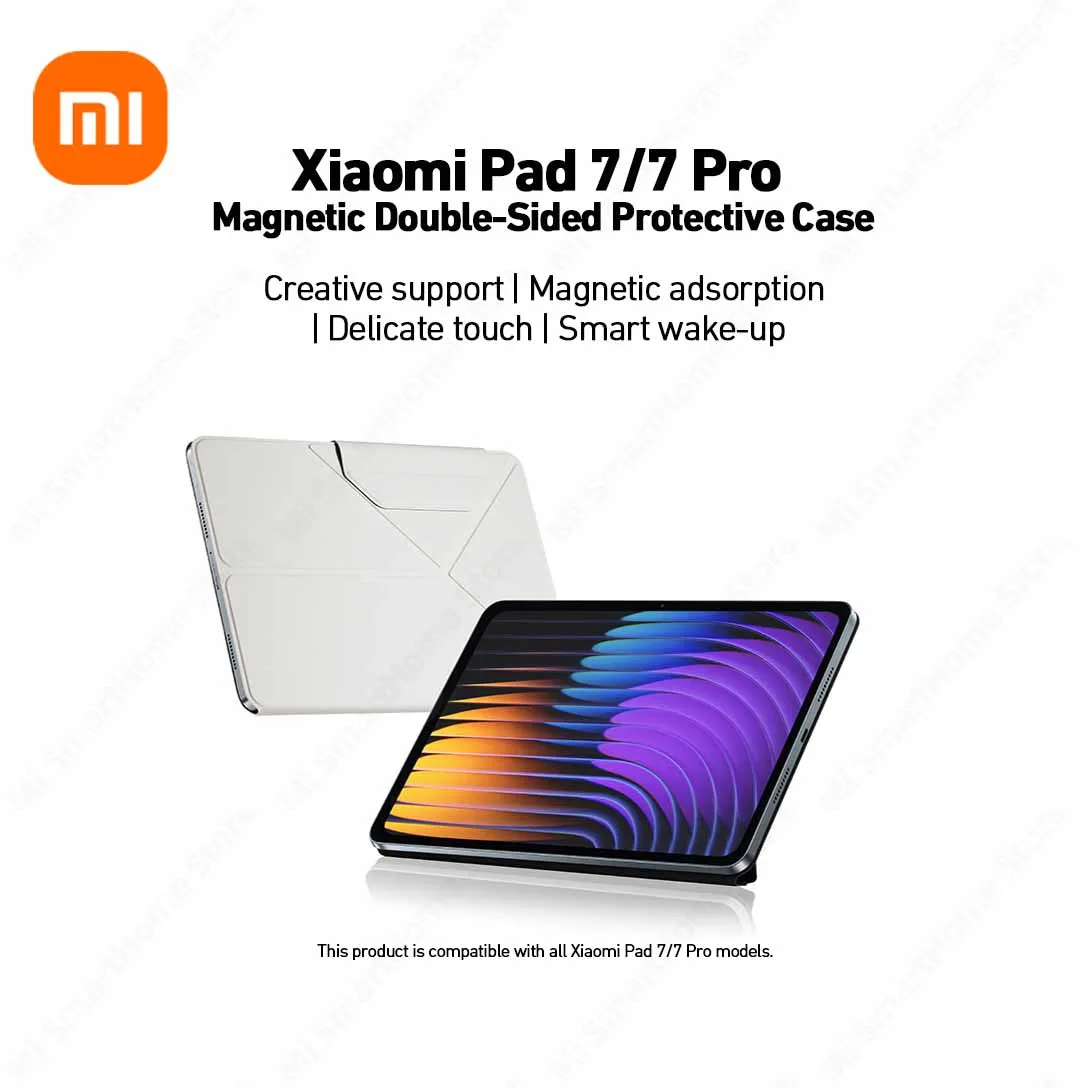 

Original Magnetic Case for Xiaomi Pad 7/7 Pro 11.2", Dual Sided Leather Stand Cover with Smart Wake/Sleep