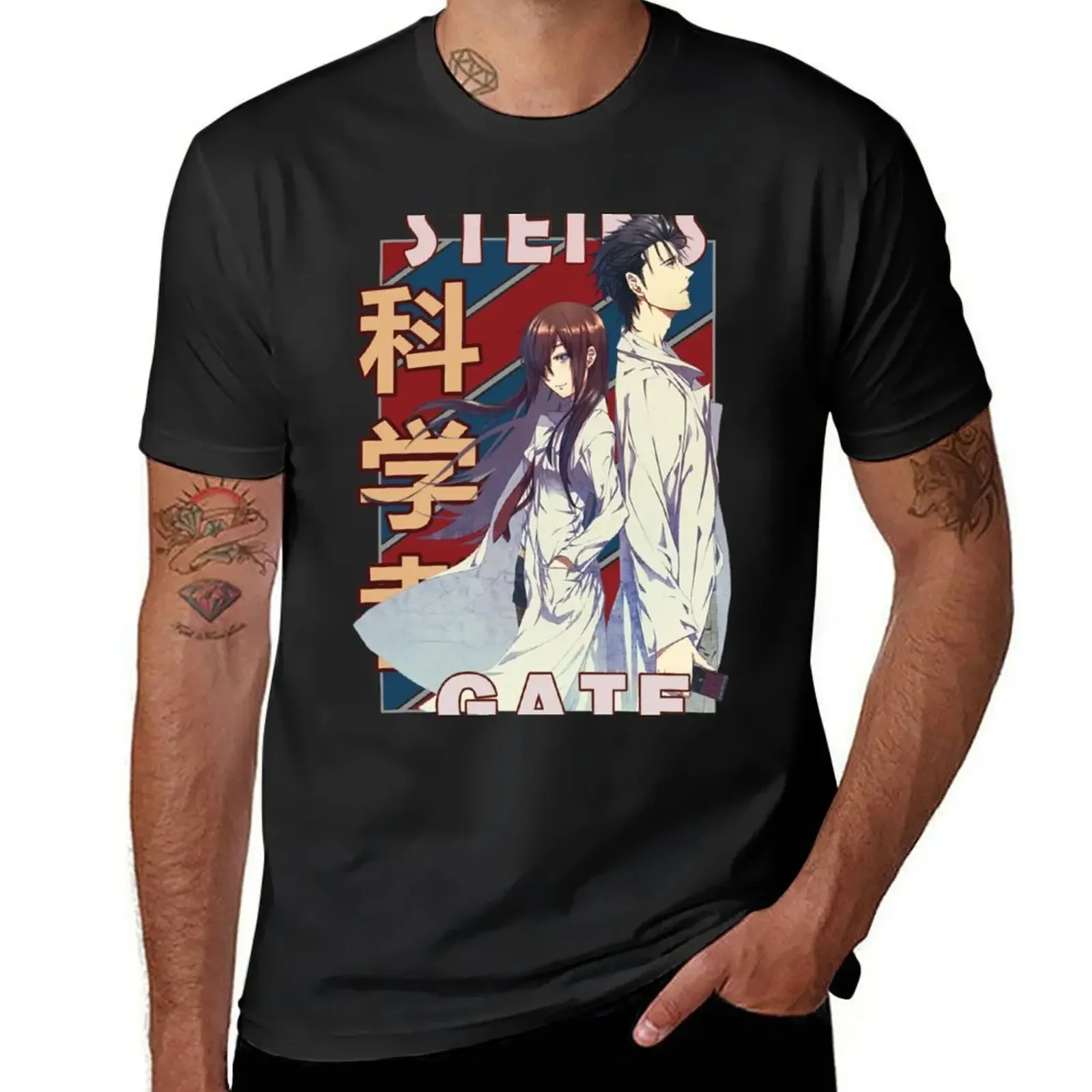 

Rintarou Okabe and Kurisu Makise Steins Gate Shutainzu Gēto Zero Anime design| Gift T-Shirt anime fitted t shirts for men