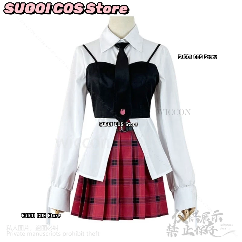 Qiao Ling Cosplay Anime Link Click Costume Jirai Kei Girls JK School Uniform Dress Plaid Skirt Fashion Y2K Lolita Halloween Suit