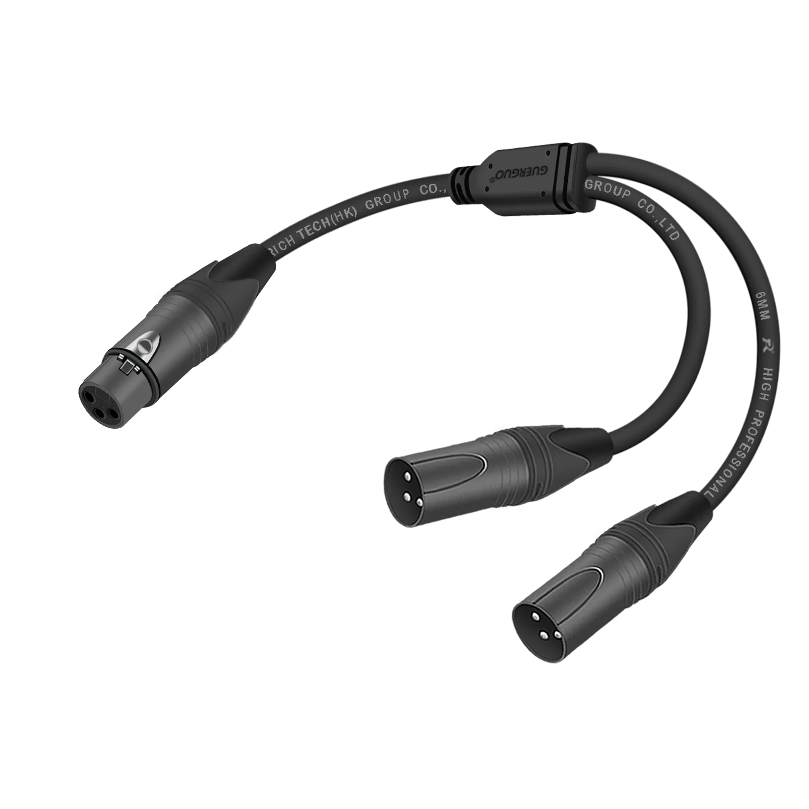 3-Pin XLR-Buchse auf Dual-2-Stecker Y-Splitter Audio-Adapterkabel für Verstärker, Lautsprecher, Kopfhörer, Mixer – Detail 3