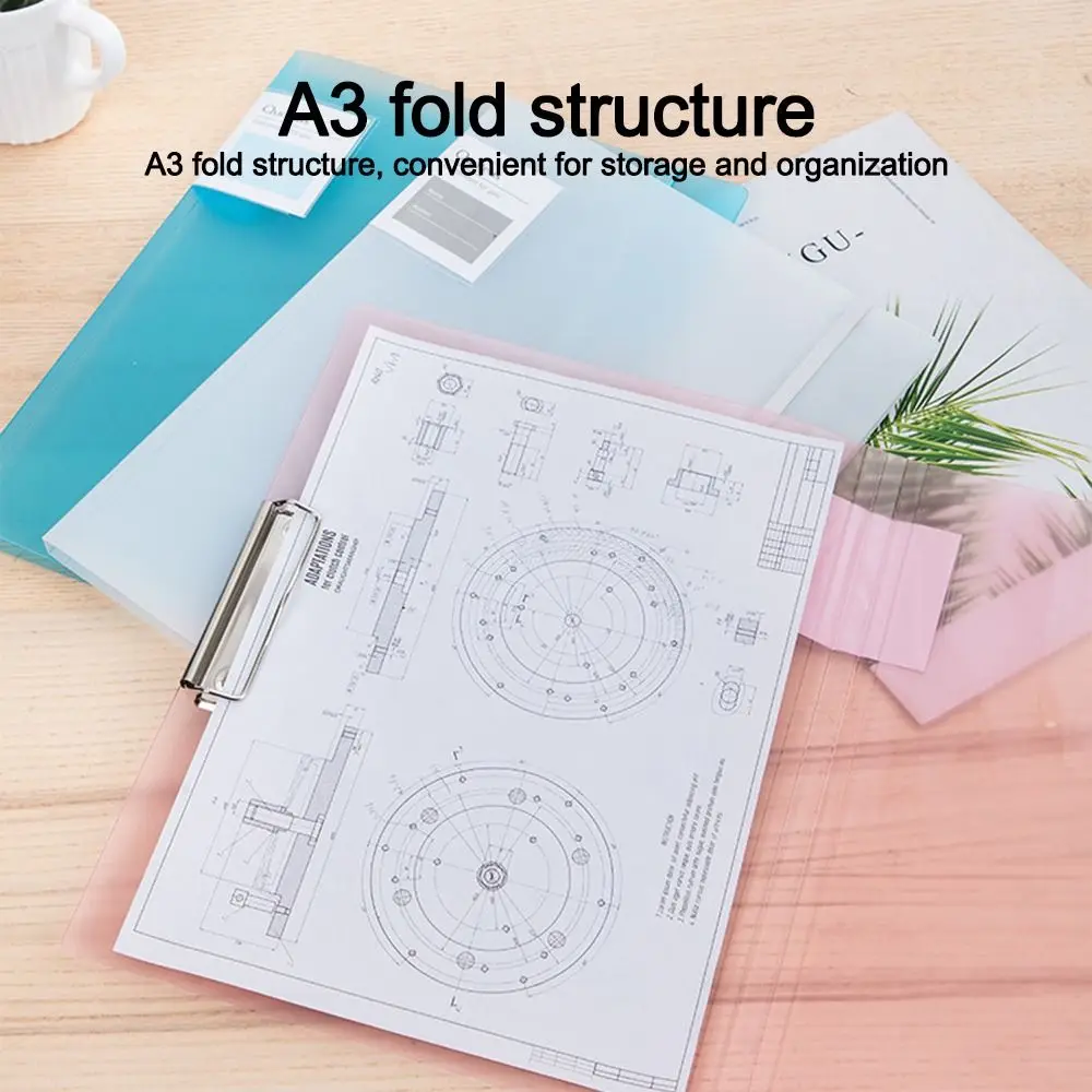 New Strap Desig A3 File Folder Multifunction Waterproof Classification Organizer File Contract Folder Student