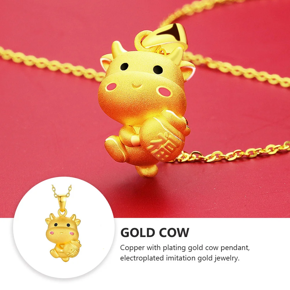 

Elegant Ox Pendant Durable Cow-Shaped Charm for Jewelry Making DIY Necklace Earring Accessory Gold Plated Cow Pendant Charm