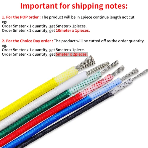 Imagen 2 del producto Cable de silicona resistente a altas temperaturas de 2M/5M 300 ° Línea de elemento térmico de piso cálido aislado trenzado de fibra de vidrio con cable de cobre suave C