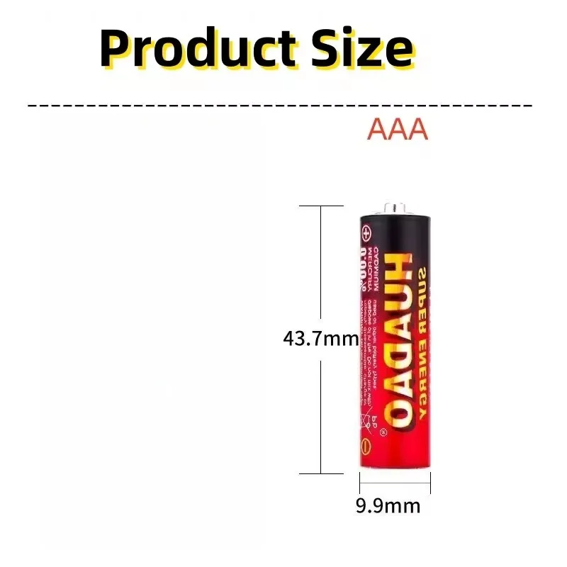 Disposable Battery 1.5V Battery AAA Carbon Batteries Safe Strong Explosion-Proof 1.5 Volt AAA Battery UM4 Battery No Mercury