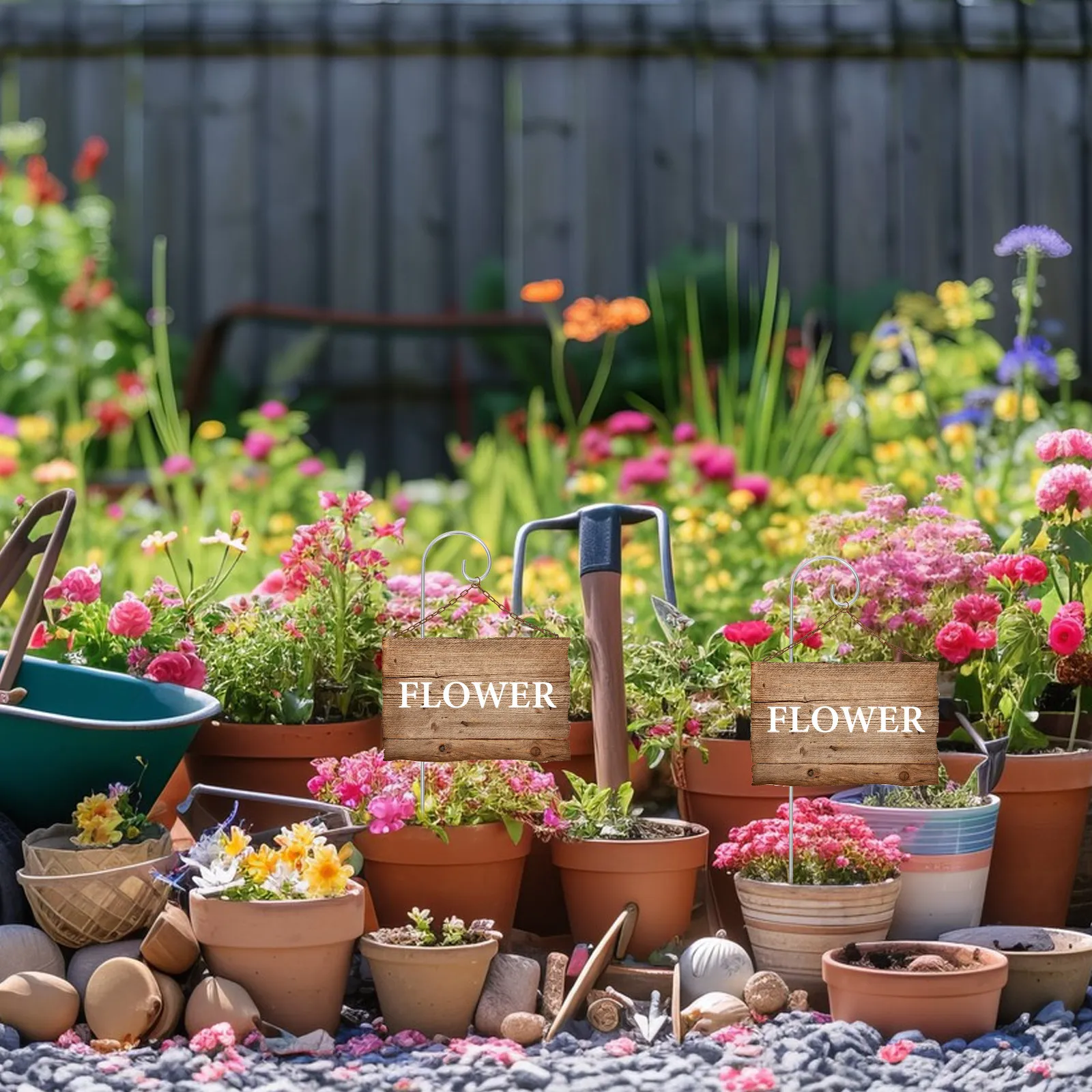 30 Pcs Plants Sign Garden Markers Stake Name Tag Sticker Hooks Signs Gardening Planting Landmark Flower Label Planter Hanger