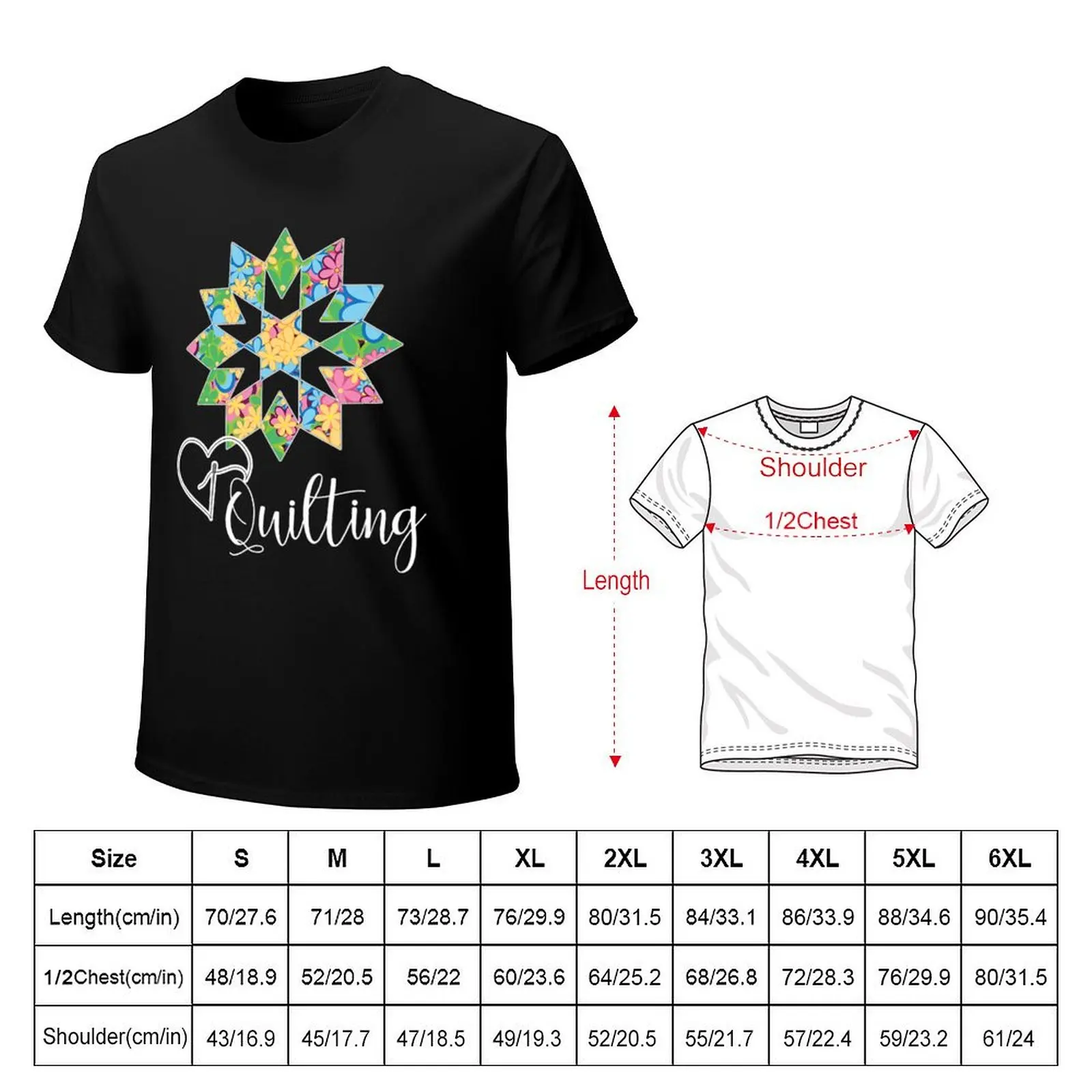 Love Sewing Quilting Hobby Crafter T-Shirt Large Size Short Sleeve T-Shirt