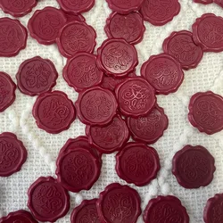 10pcs Personalized Wax Seal Stickers Self Adhesive DIY Wedding Invitation Stickers Vintage Round Envelope Seal Stickers