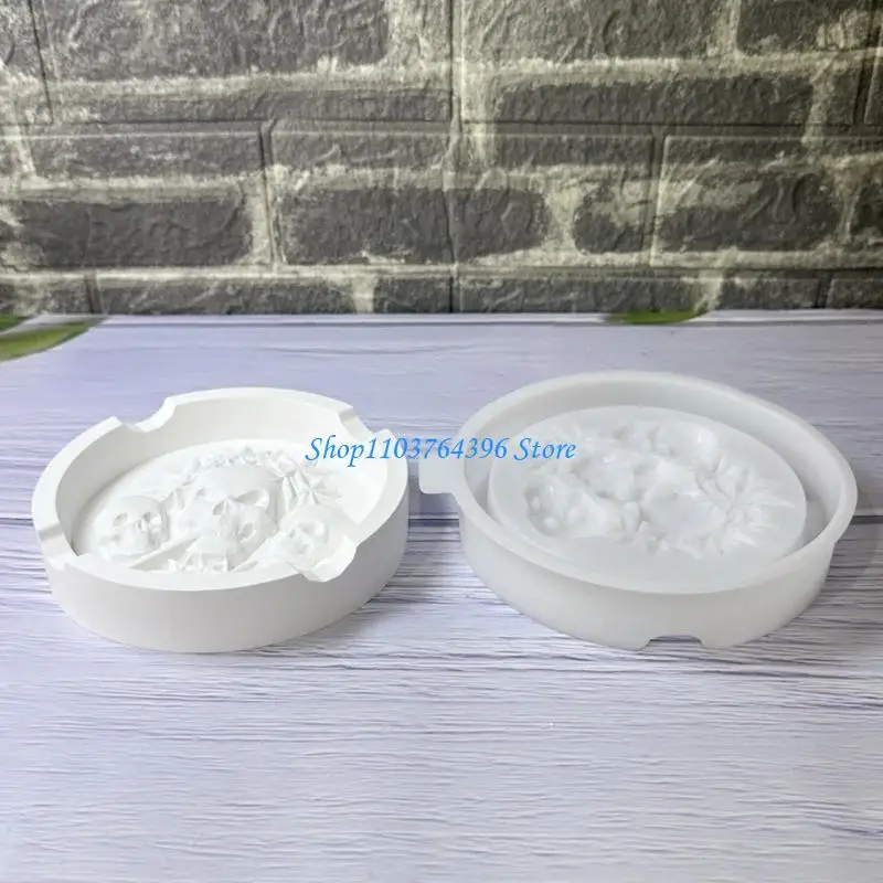 قالب راتينج جمجمة عالي الدقة لصناعة منفضة سجائر فريدة من نوعها قابلة لإعادة الاستخدام قالب سيليكون مرن هدية الهالوين