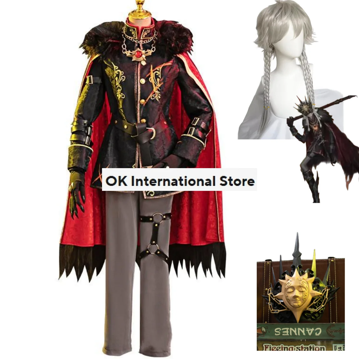 MorFight Star Night Watch Cosplay Costume, Anime Game, Ithaqua Wig, Fur Collar, Everak Uniform, Man Carnival imbibé