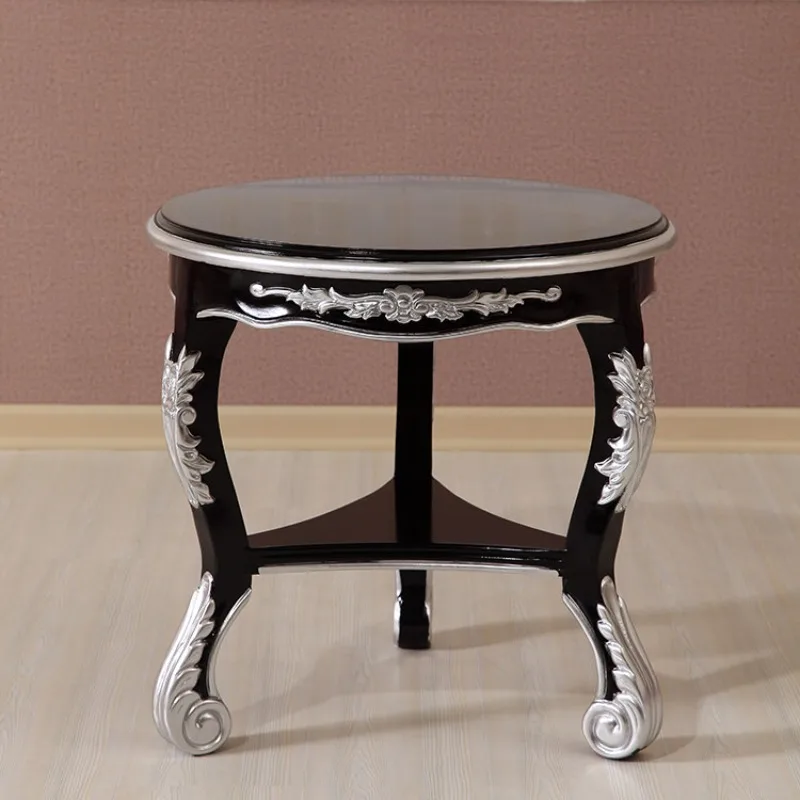 European corner table, solid wood edge table, neoclassical coffee table, sofa corner table in stock.