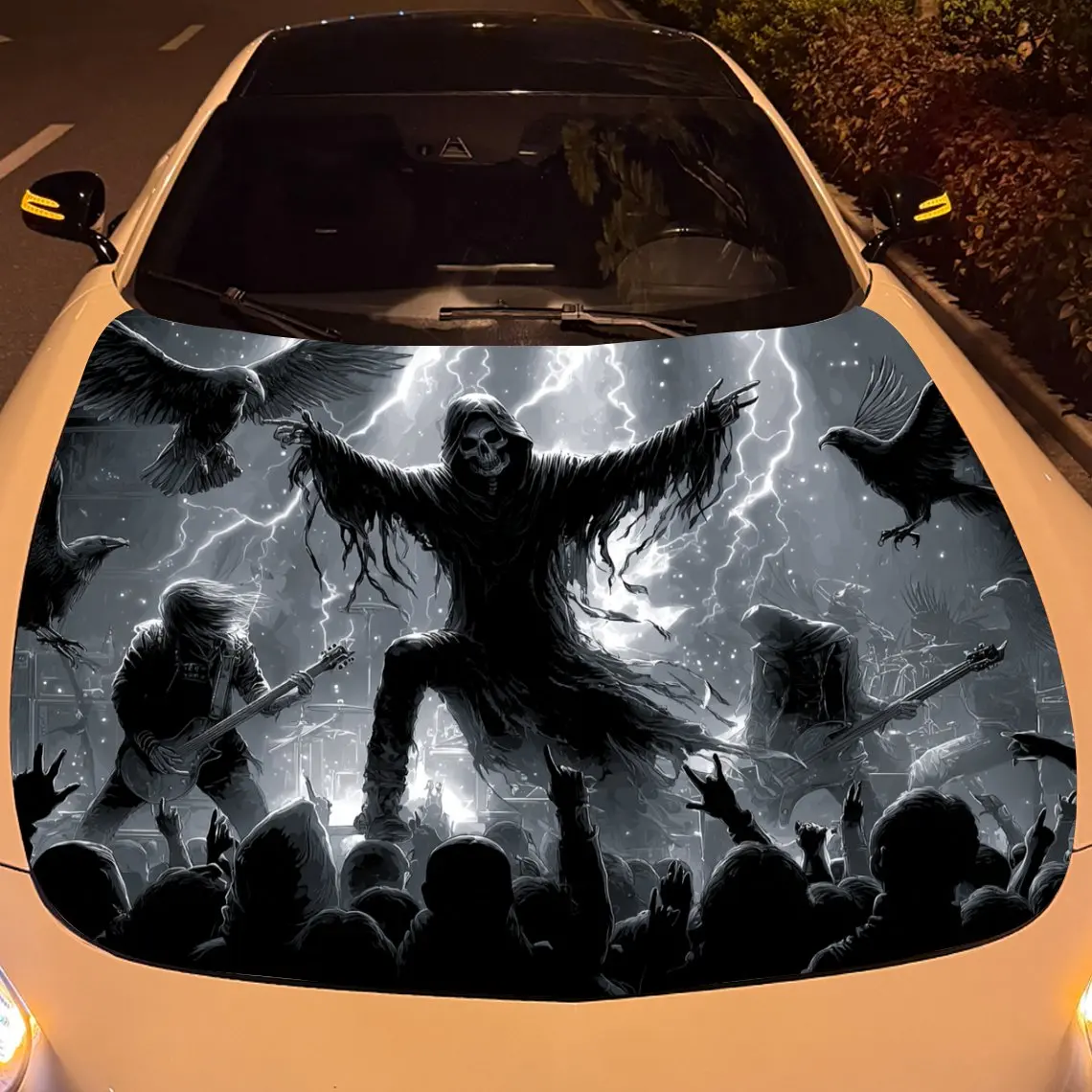 غلاف فينيل للسيارة من Wild Party Live Rock Nether Realm، ملصق غطاء السيارة المقاوم للماء من مادة PVC، عصا ذاتية اللصق مقاومة للخدش