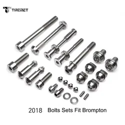 Titanium Alloy Caliper Clip and Brake Pad Bolts for 2018 Brompton, Full Set Screw Nut