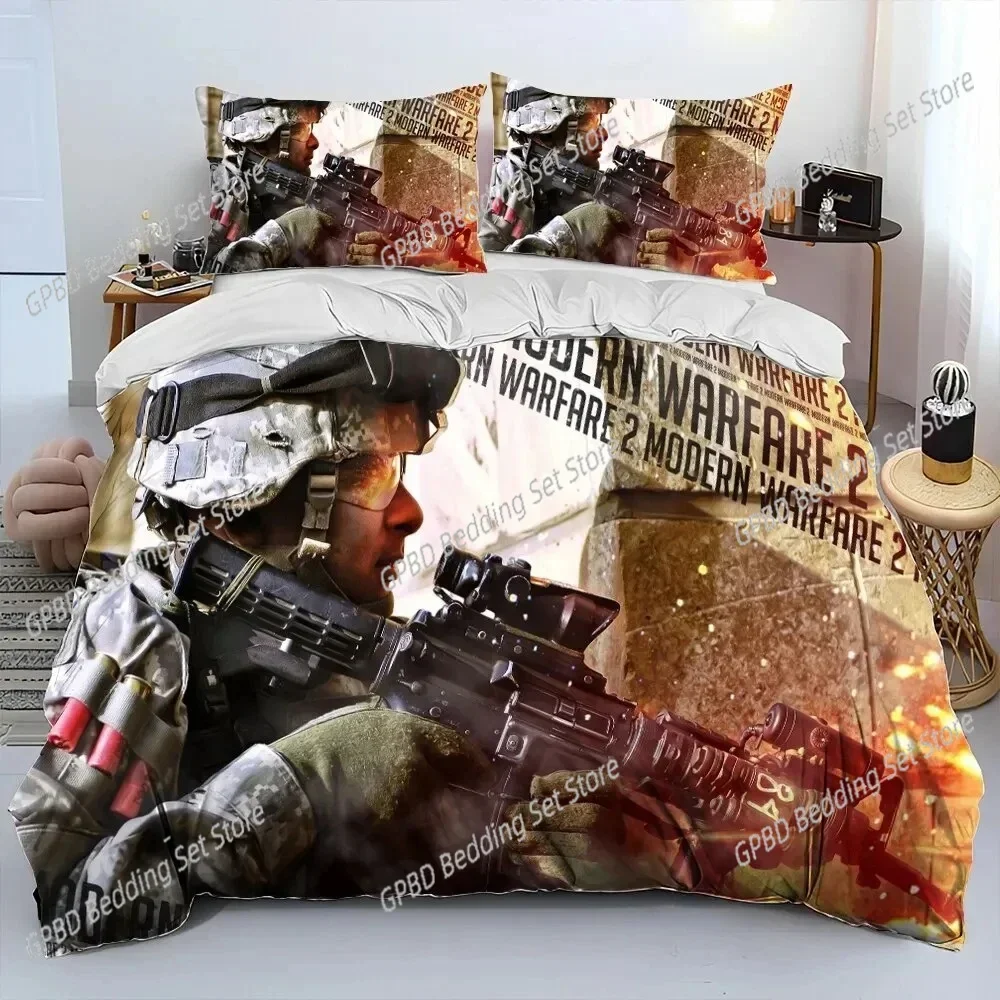 3D Print COD Game Call of Duty Gamer Duvet Cover Bedding Set Comforter Pillowcases Home Decor Single Double Twin King Queen