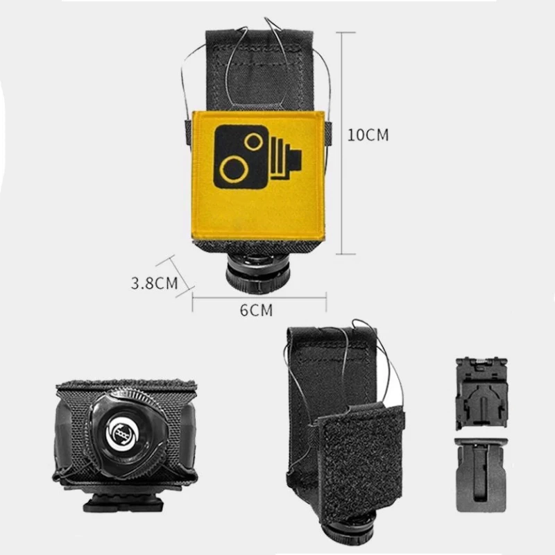 Law Enforcement Camera Leather Case Grade Police Body Camera Holster Molle Plate Tactical Vest Accessory For Vest Chest Hanging 6