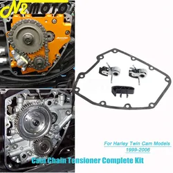 For Harley Twin Cam Accessories Motorcycles Cam Chain Tensioner Outer/Inner Complete Kit w/ Chain Guide Cover Gasket 1999-2006