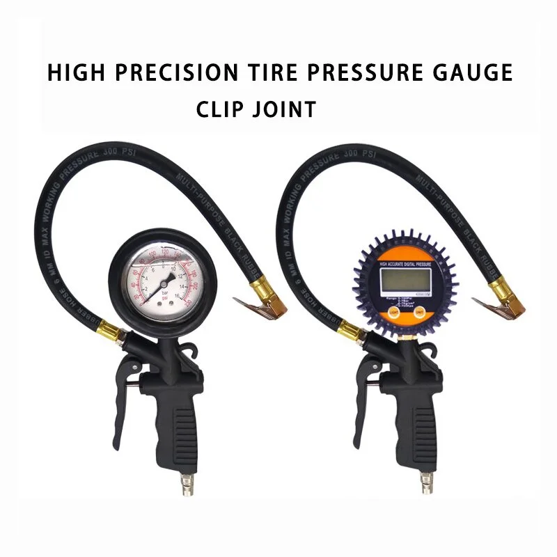 

Durable Tire Pressure Gauge Suitable for Car Motorcycle SUV Inflator Pumps Gun-Type Tire Repair Tools for Air Compressors