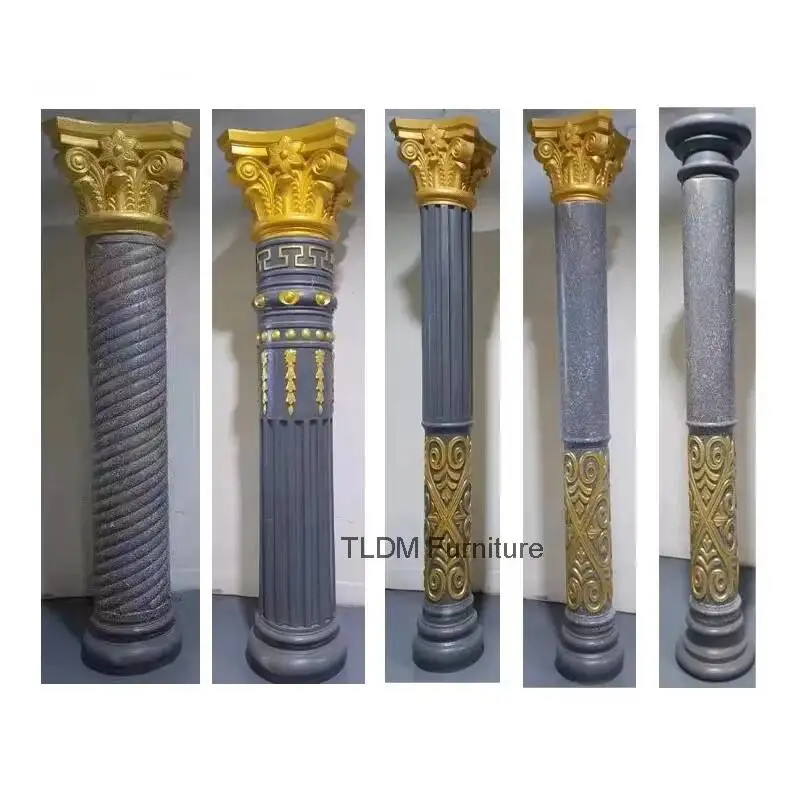 Modern Thickened Roman Columns for Villas Round Carved Grooved Fences Versatile Convenient Design Molds for Outdoor Decor