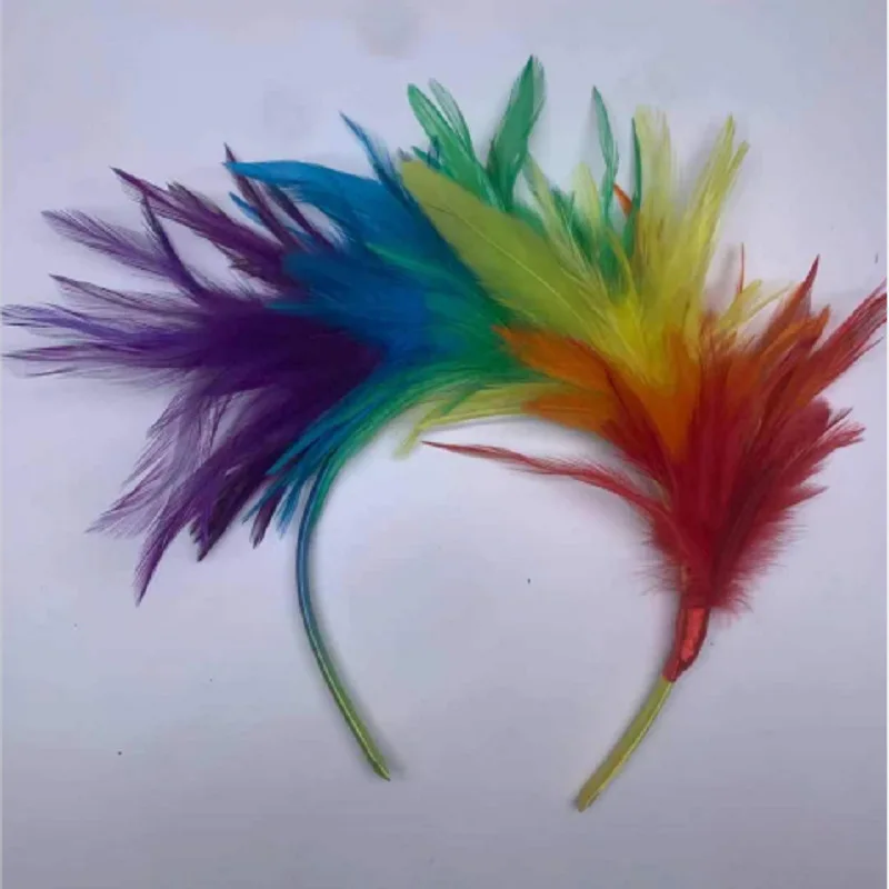 12pcs Women Girls Feather Headband Party Headwear Headpiece  Birthday Gift Holiday Decorations  Wedding Festival