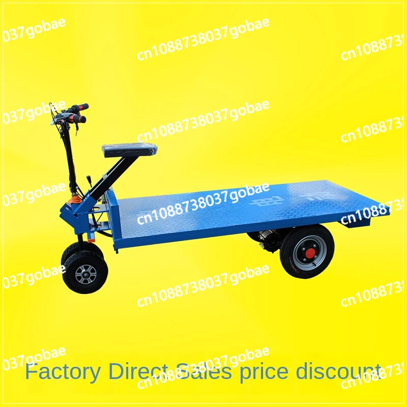 CX Electric Flat Truck Truck Upside down Donkey Three Four-Wheel Truck Construction Site Greenhouse Hand Push Pull Trailer