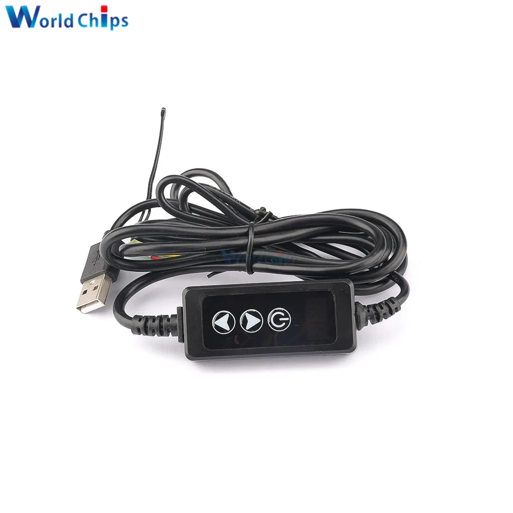 W-3301 Mini Temperature Controller DC 5-24V 2A LED Digital Thermostat Cooling Control Instrument with Sensor Probe 5V 12V 24V